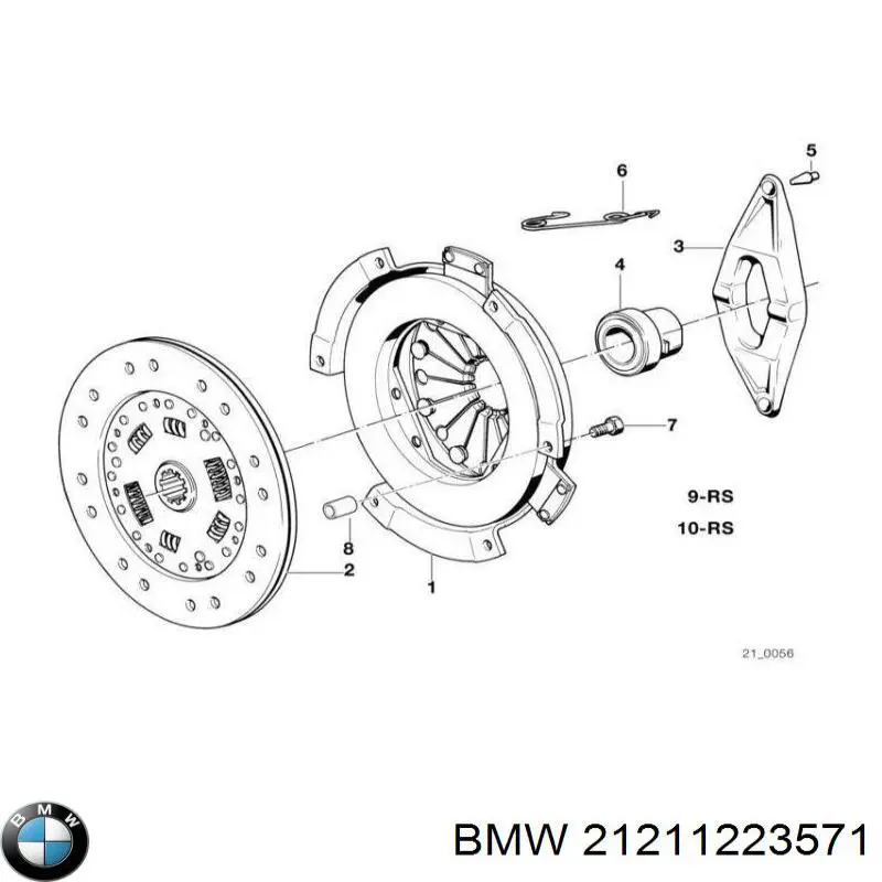 21211223571 BMW Zestaw sprzęgła (3 części)