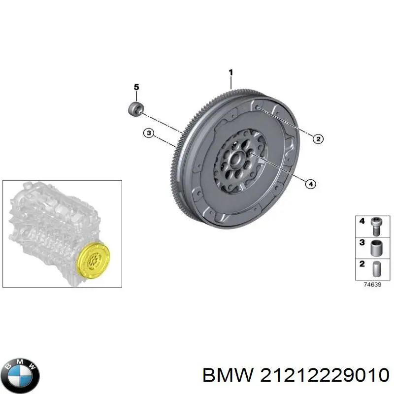 21212229010 BMW Koło zamachowe silnika