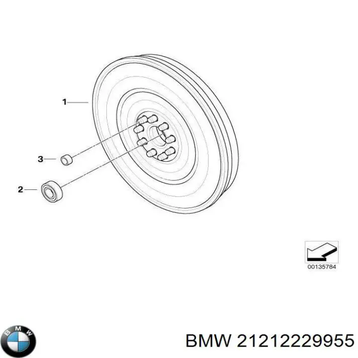 21212229955 BMW Koło zamachowe silnika