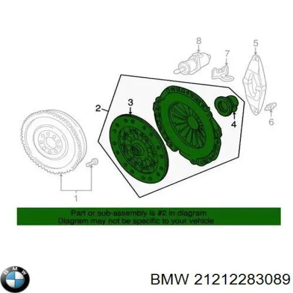 21212283089 BMW Zestaw sprzęgła (3 części)