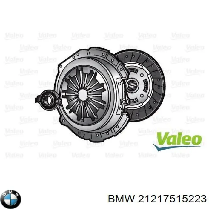 21217515223 BMW zestaw sprzęgła (3 części)