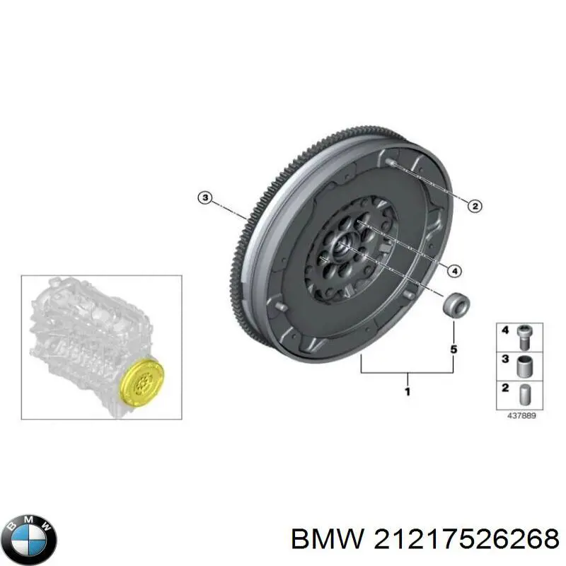Koło zamachowe silnika BMW 21217526268 cena, od 1036,45 USD