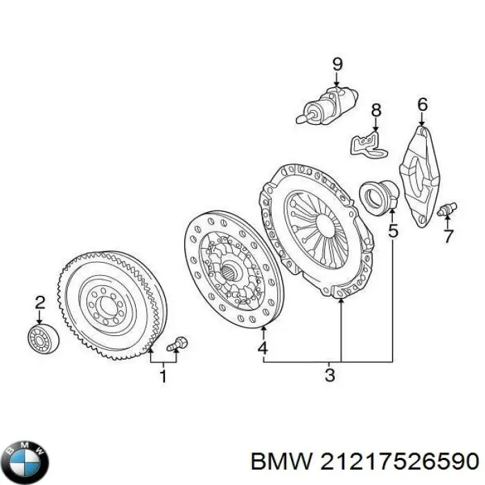 Do koszyka 21217526590 BMW Tarcza sprzęgła