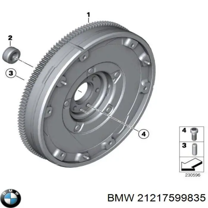 Do koszyka 21217599835 BMW Koło zamachowe silnika