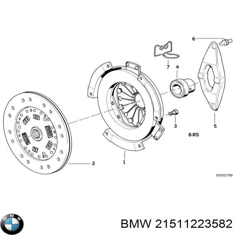 Do koszyka 21511223582 BMW Łożysko wyciskowe sprzęgła