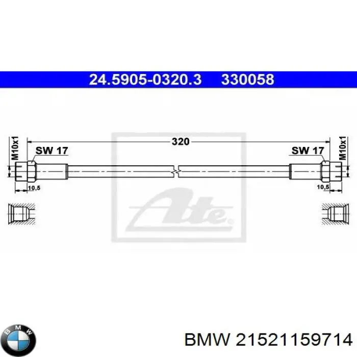 21521159714 BMW Przewód sprzęgła
