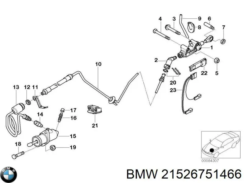 Rurka sprzęgła do BMW X5 (E53)