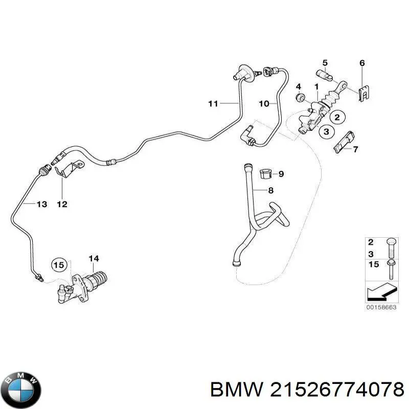 Cylinder sprzęgła główny BMW 21526774078 cena, od 47,31 USD