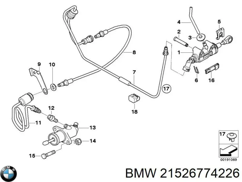 Przewód sprzęgła do BMW 5  F10