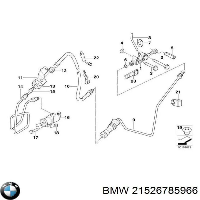 21526785966 BMW Cylinder roboczy sprzęgła