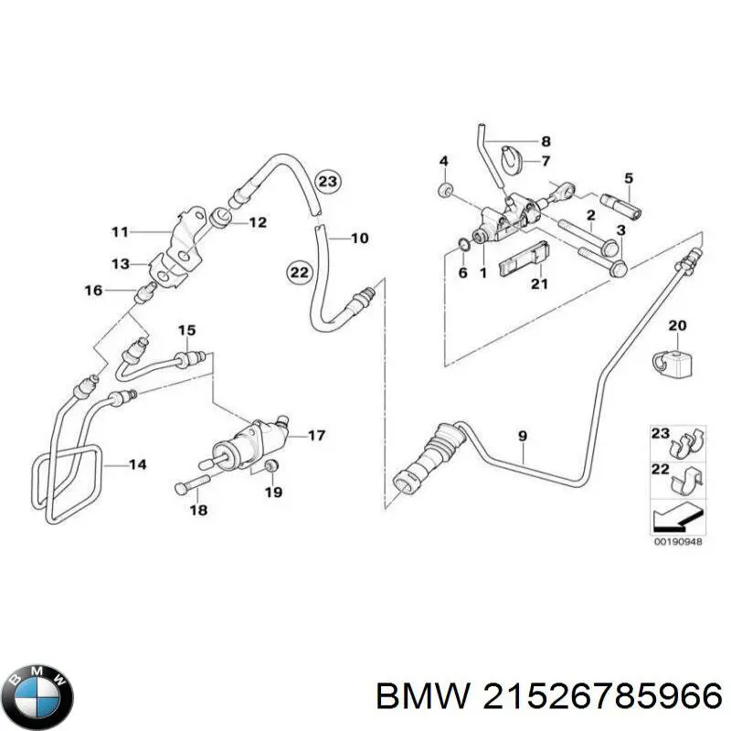 21526785966 BMW Cylinder roboczy sprzęgła
