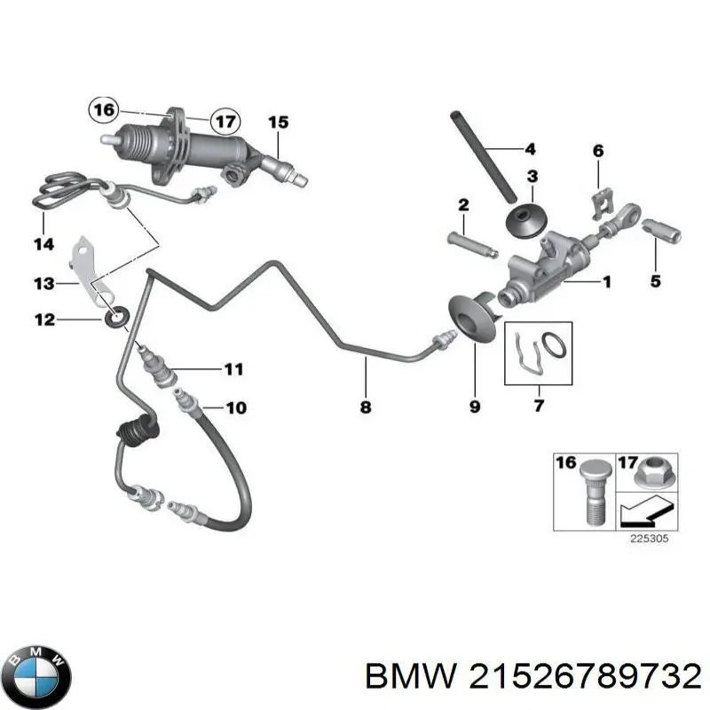 Cylinder sprzęgła główny do BMW 5 (F10)