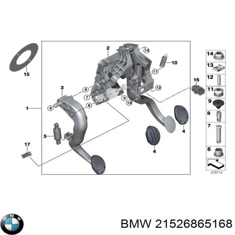 Cylinder sprzęgła główny BMW 21526865168 cena, od 55,40 USD