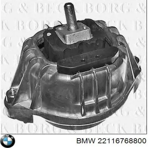 Poduszka (podpora) silnika prawa BMW 22116768800