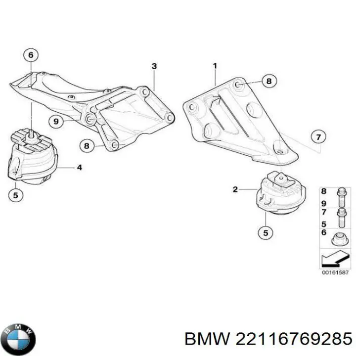 22116769285 BMW Poduszka (podpora) silnika lewa