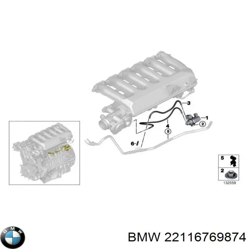 Poduszka (podpora) silnika prawa BMW 22116769874 cena, od 83,00 USD