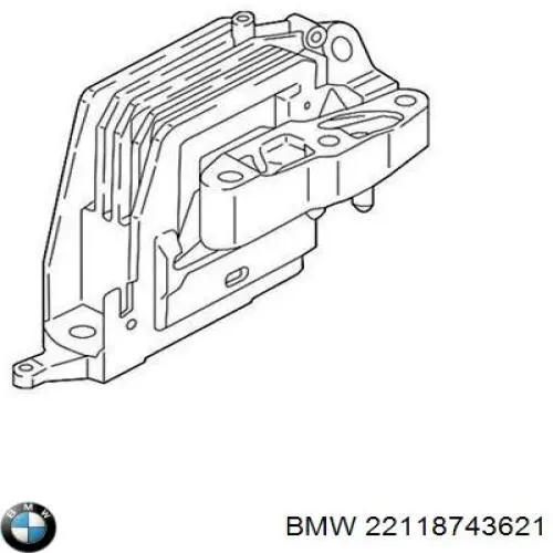 Poduszka (podpora) silnika prawa BMW 22118743621 cena, od 96,17 USD