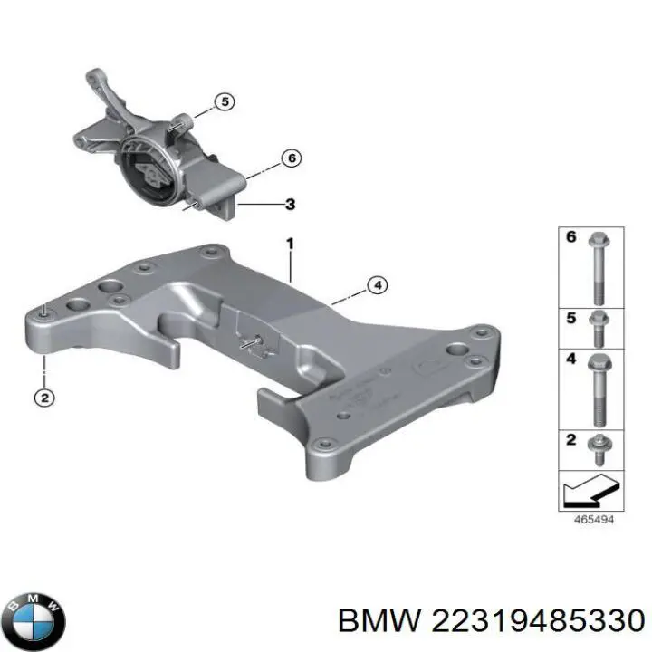 22319485330 BMW Belka mocowania skrzyni biegów