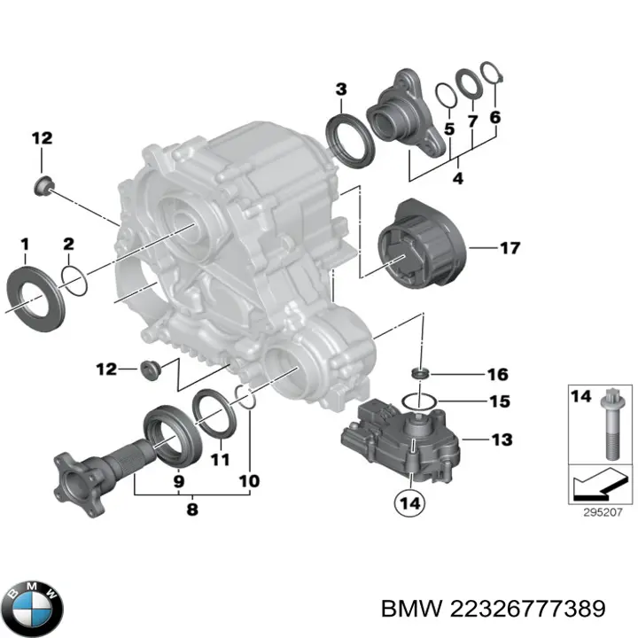 Poduszka (podpora skrzyni rozdzielczej) BMW 22326777389