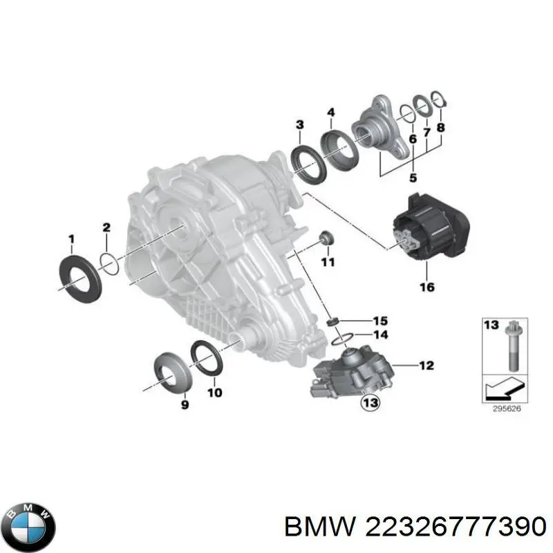 Poduszka (podpora) silnika tylna do BMW 7 (F01, F02, F03, F04)