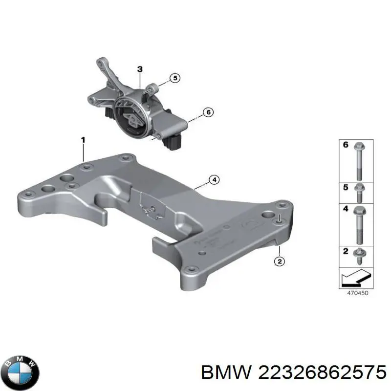 22326862575 BMW Poduszka (podpora skrzyni biegów)