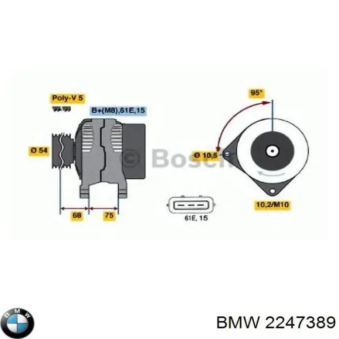 2247389 BMW Alternator