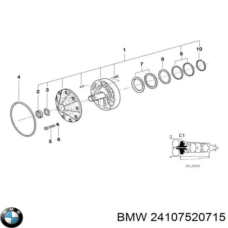Zestaw naprawczy automatycznej skrzyni biegów BMW 24107520715 cena, od 8,37 USD