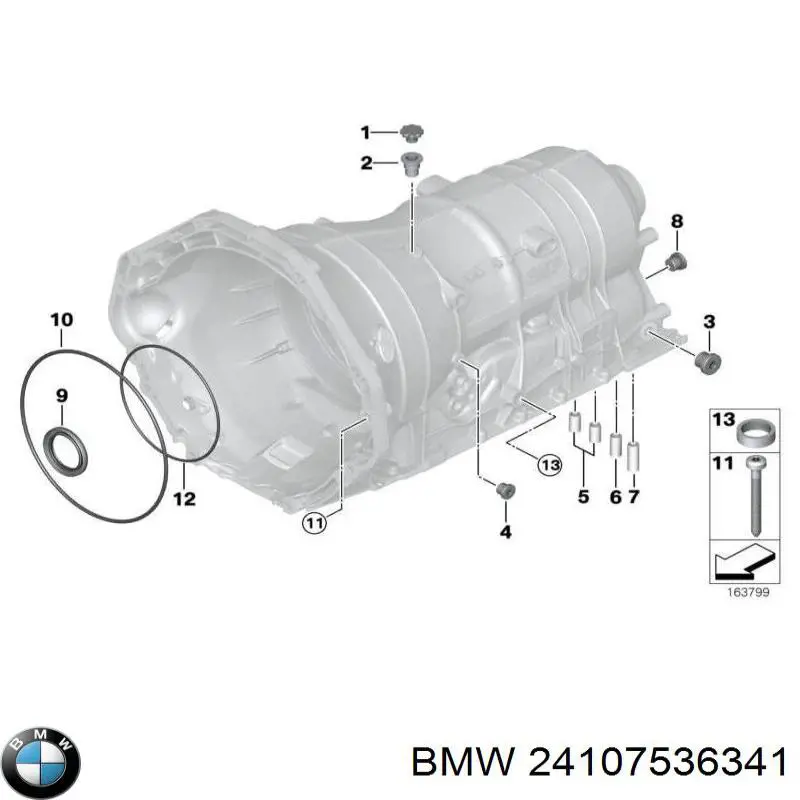 24107536341 BMW zestaw naprawczy automatycznej skrzyni biegów