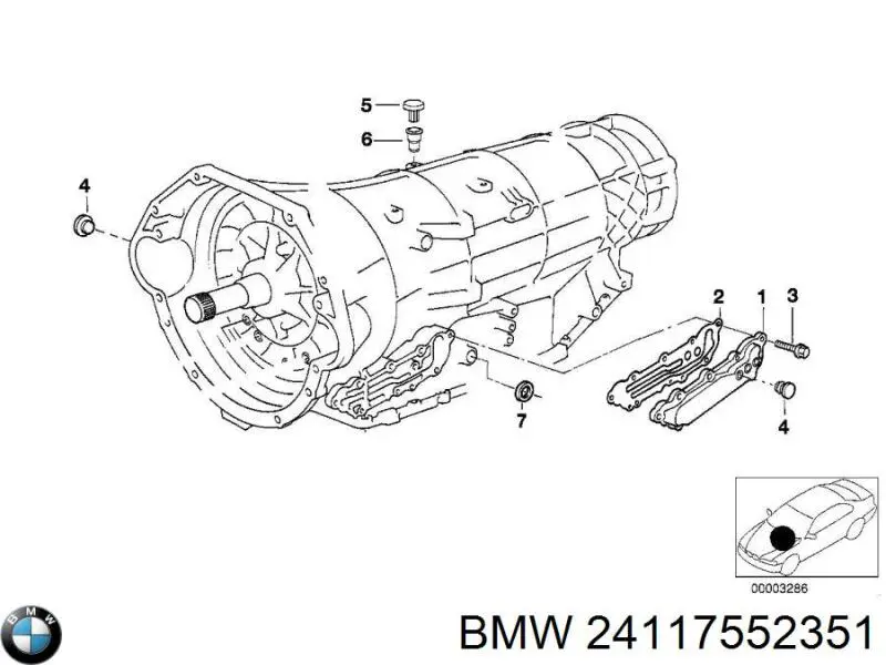 24117552351 BMW korek miski automatycznej skrzyni biegów