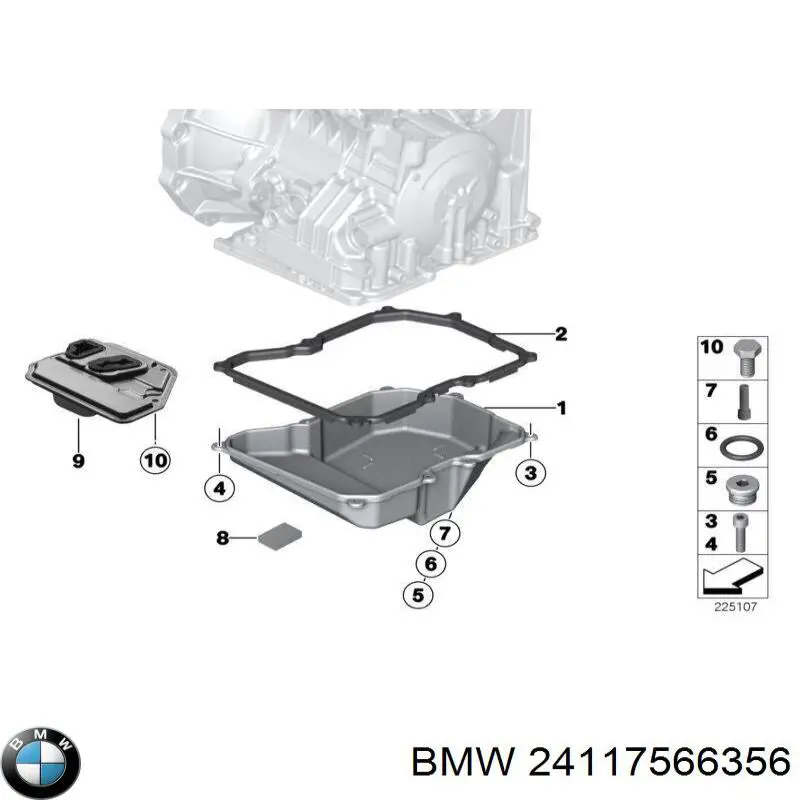 Uszczelka miski automatycznej/mechanicznej skrzyni biegów BMW 24117566356 cena, od 17,29 USD