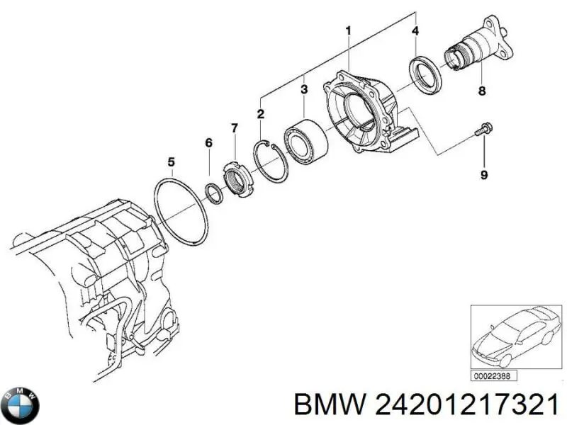 24201217321 BMW uszczelka korka wlewu oleju