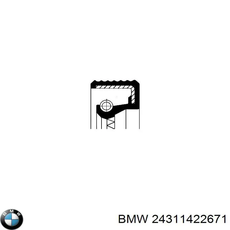 24311422671 BMW Uszczelniacz automatycznej/mechanicznej slrzyni biegów (wału wejściowego/sprzęgłowego)