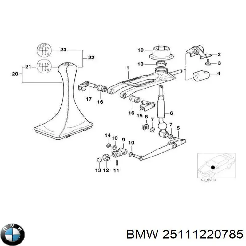 Osłona cięgna zmiany biegów do BMW 7 (E32)