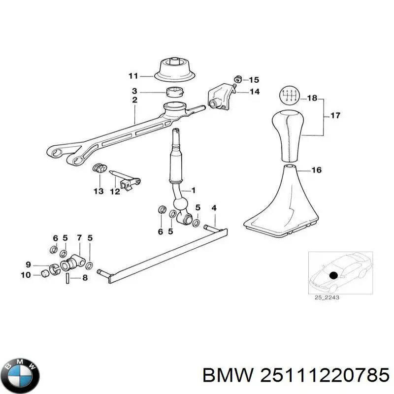 Osłona cięgna zmiany biegów BMW 25111220785 cena, od 41,12 USD