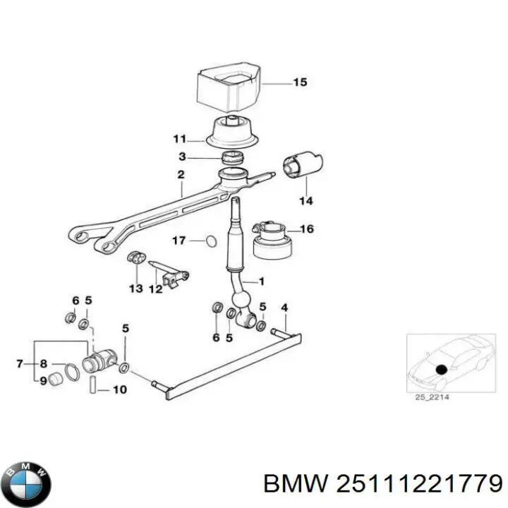 Tuleja mechanizmu zmiany biegów BMW 25111221779 cena, od 6,99 USD