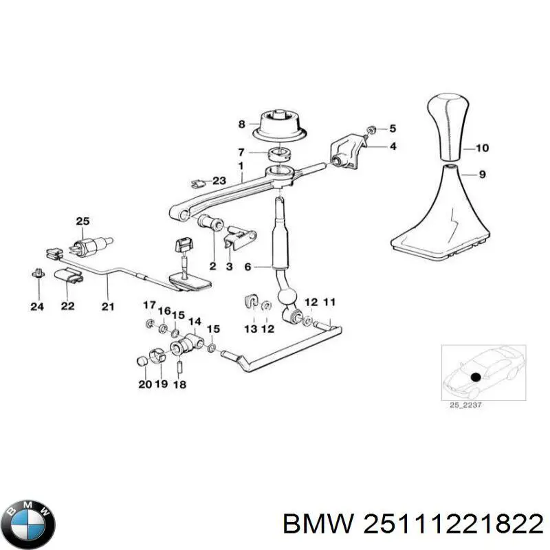 25111221822 BMW tuleja mechanizmu zmiany biegów