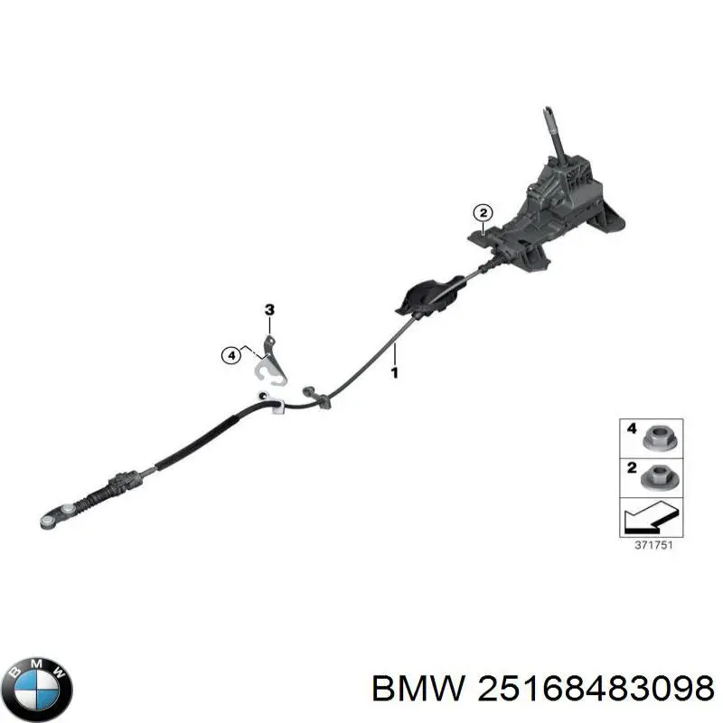 Mechanizm zmiany biegów (cięgno) BMW 25168483098 cena, od 10,03 USD