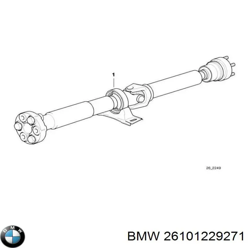 26101229271 BMW Wał Cardana tylny, kompletny