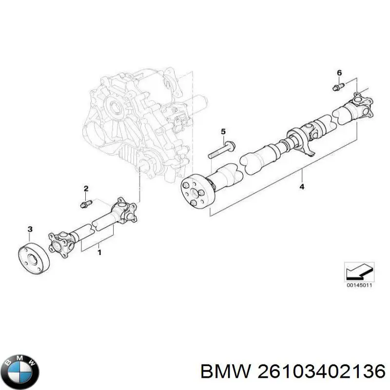 Wał Cardana tylny, kompletny BMW 26103402136 cena, od 329,04 USD