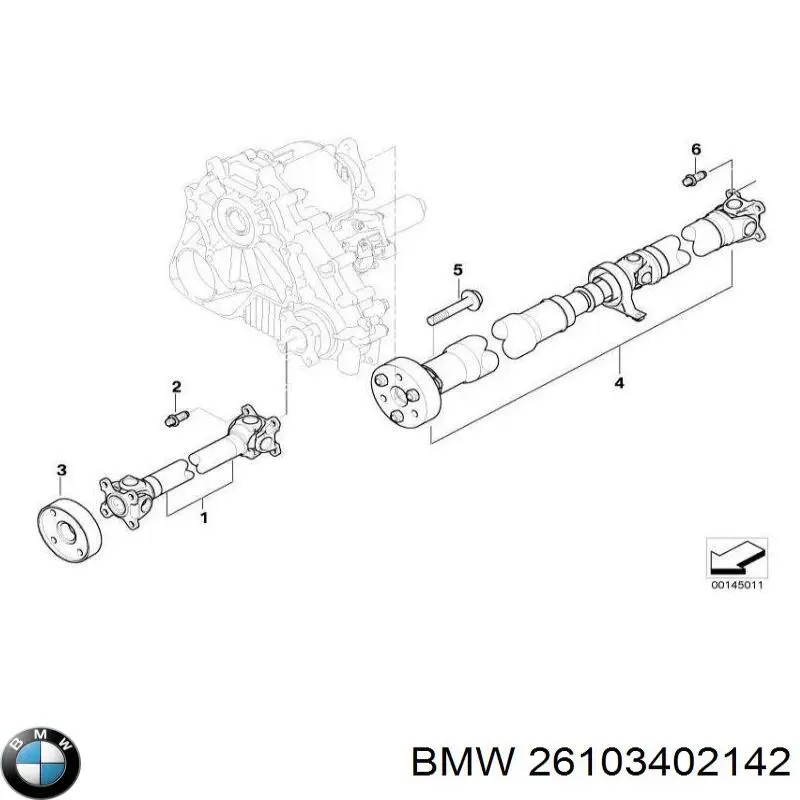Wał Cardana tylny, kompletny BMW 26103402142 cena, od 387,85 USD