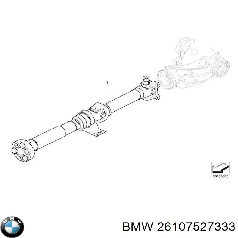 26107527333 BMW Wał Cardana tylny, kompletny