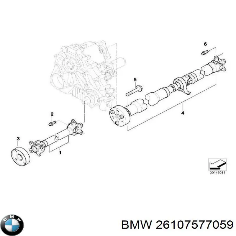 Wał Cardana tylny, kompletny BMW 26107577059 cena, od 357,44 USD