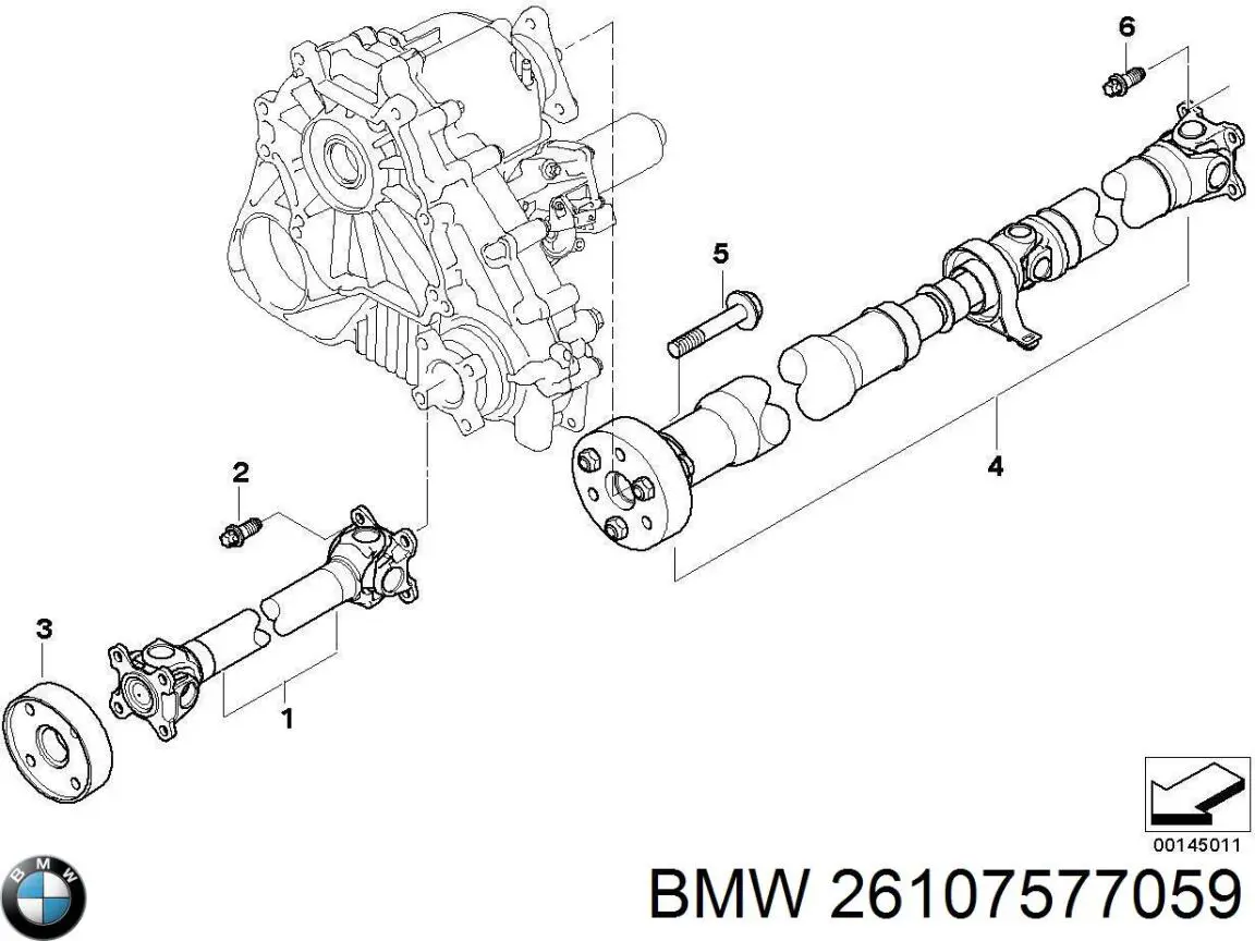26107577059 BMW Wał Cardana tylny, kompletny
