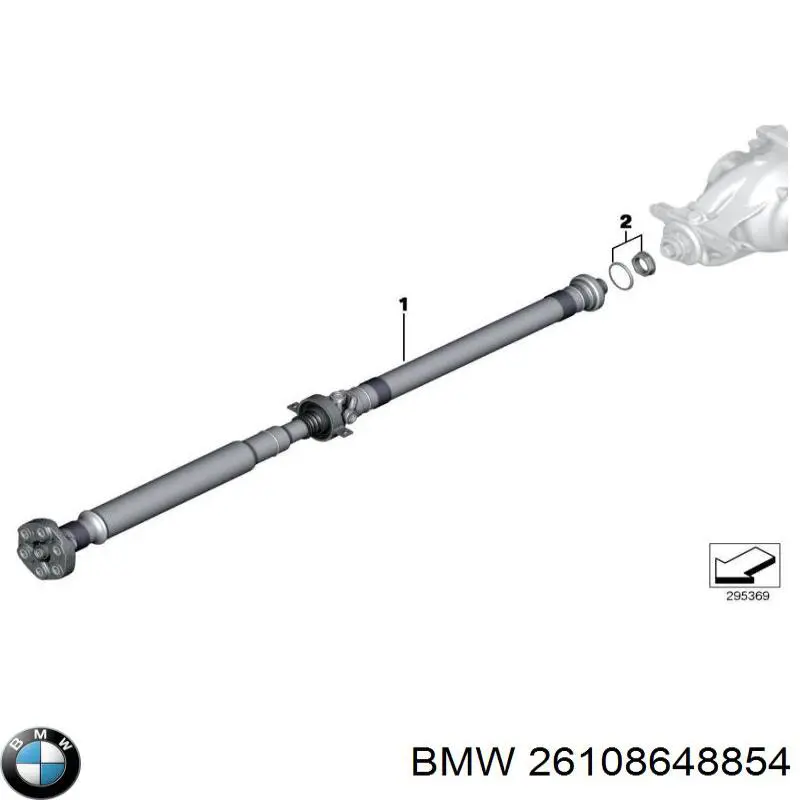26108648854 BMW Wał Cardana tylny, kompletny