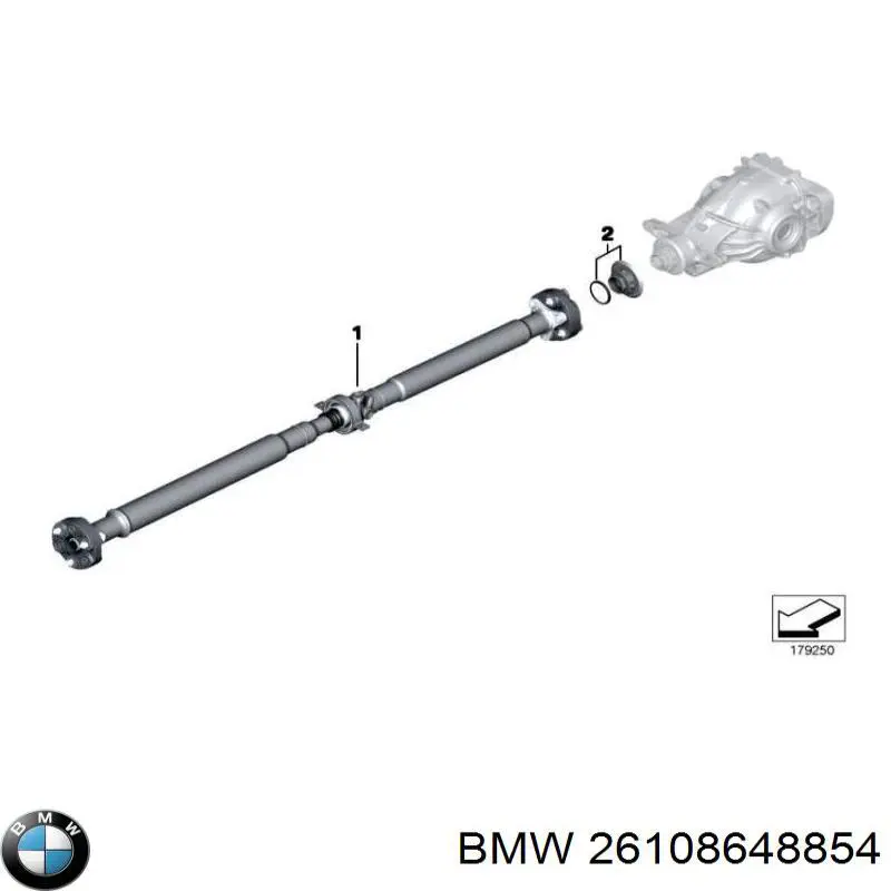Wał Cardana tylny, kompletny BMW 26108648854 cena, od 424,78 USD