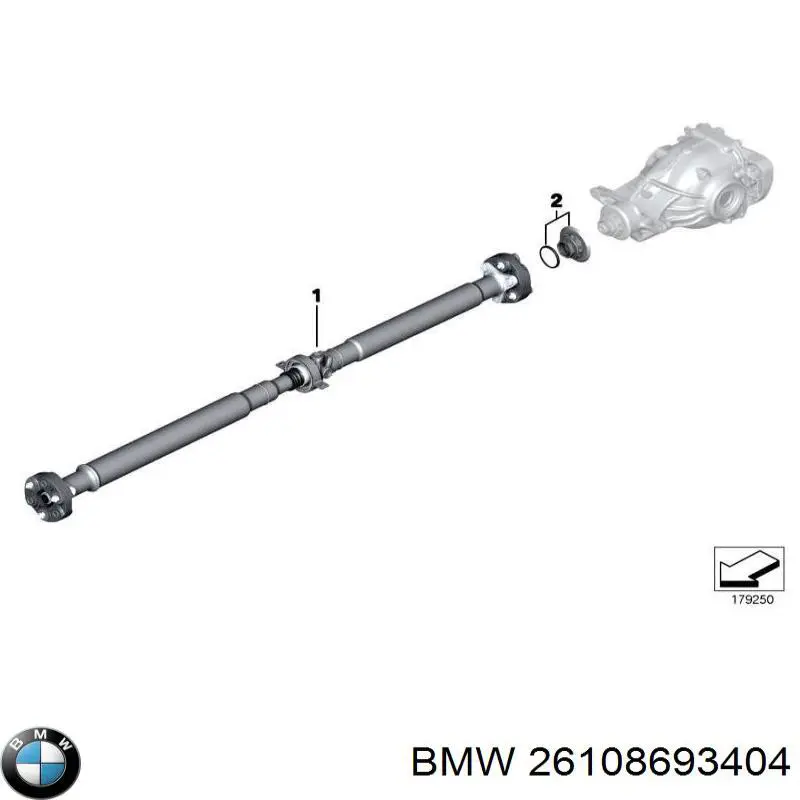Wał Cardana tylny, kompletny do BMW 2  F23
