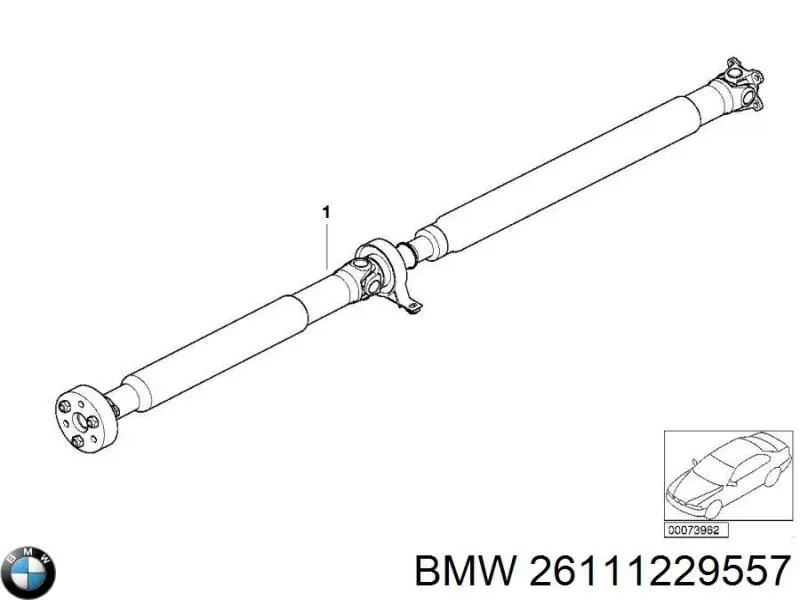 26111229557 BMW Wał Cardana tylny, kompletny