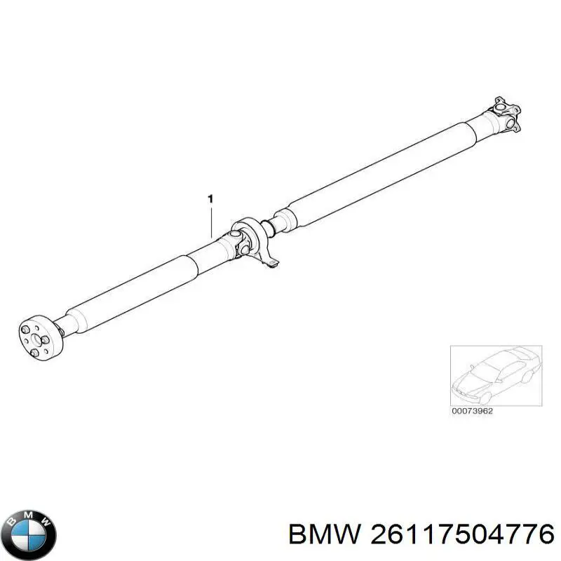 Wał Cardana tylny, kompletny BMW 26117504776 cena, od 270,25 USD
