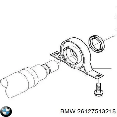 26127513218 BMW łożysko podwieszane wału cardana