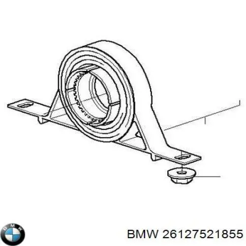Łożysko podwieszane wału Cardana BMW 26127521855 cena, od 29,45 USD
